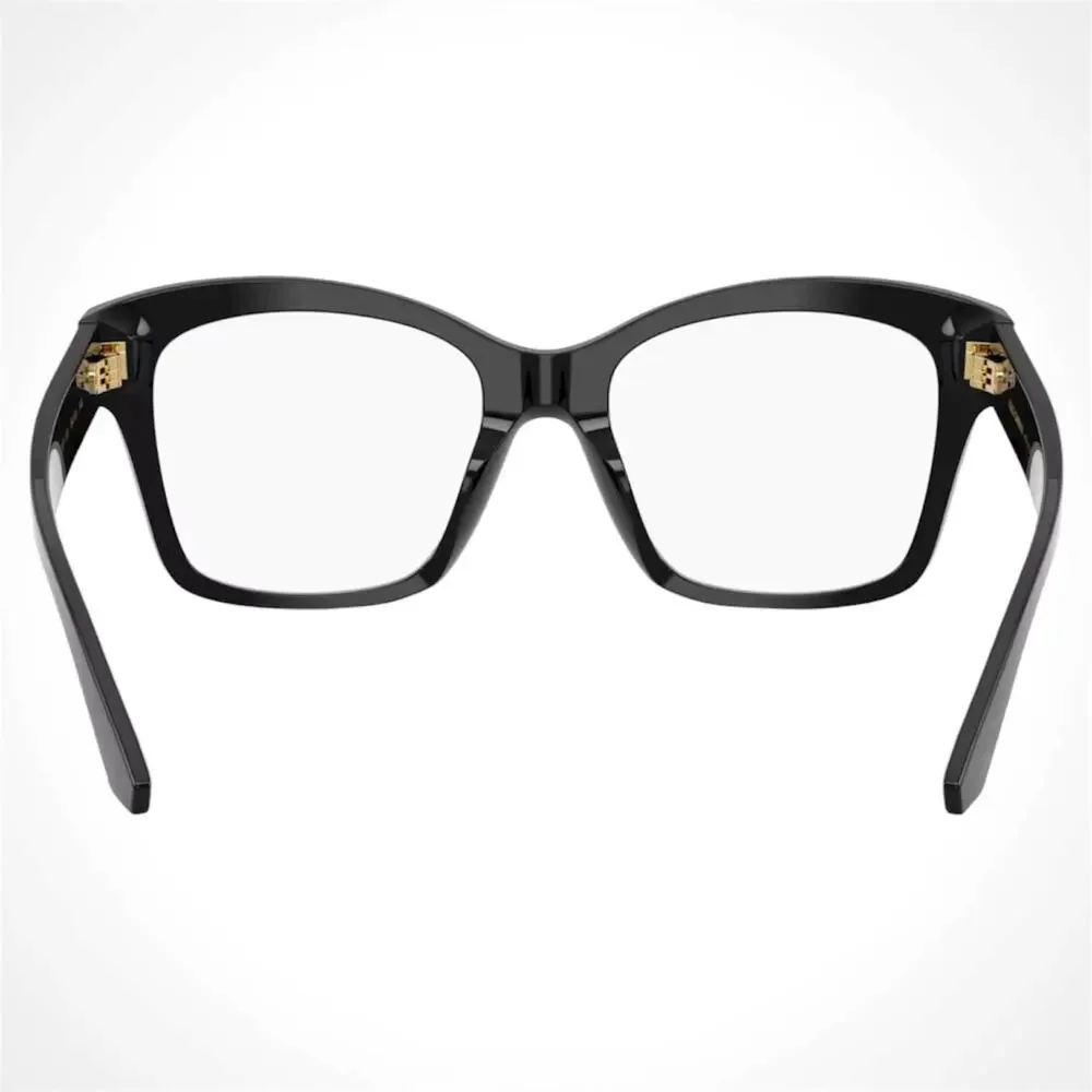 New Dolce & Gabbana Eyeglasses Black Square Gold Metal Logo 54-19 Glasses Frames - Picture 5 of 6